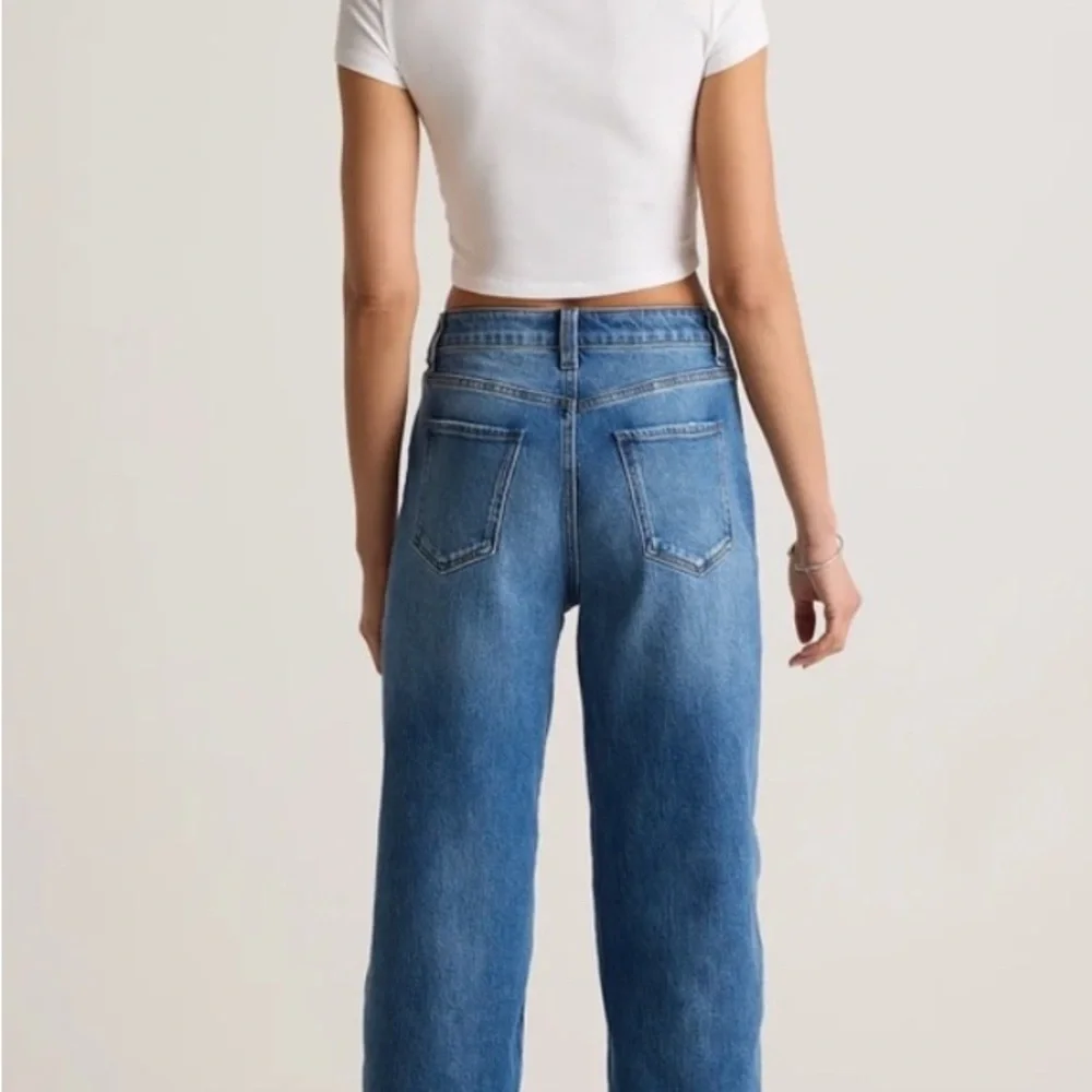 Quince Bella Stretch Barrel Jeans Size 27 in Atlantic Blue - Picture 2 of 11